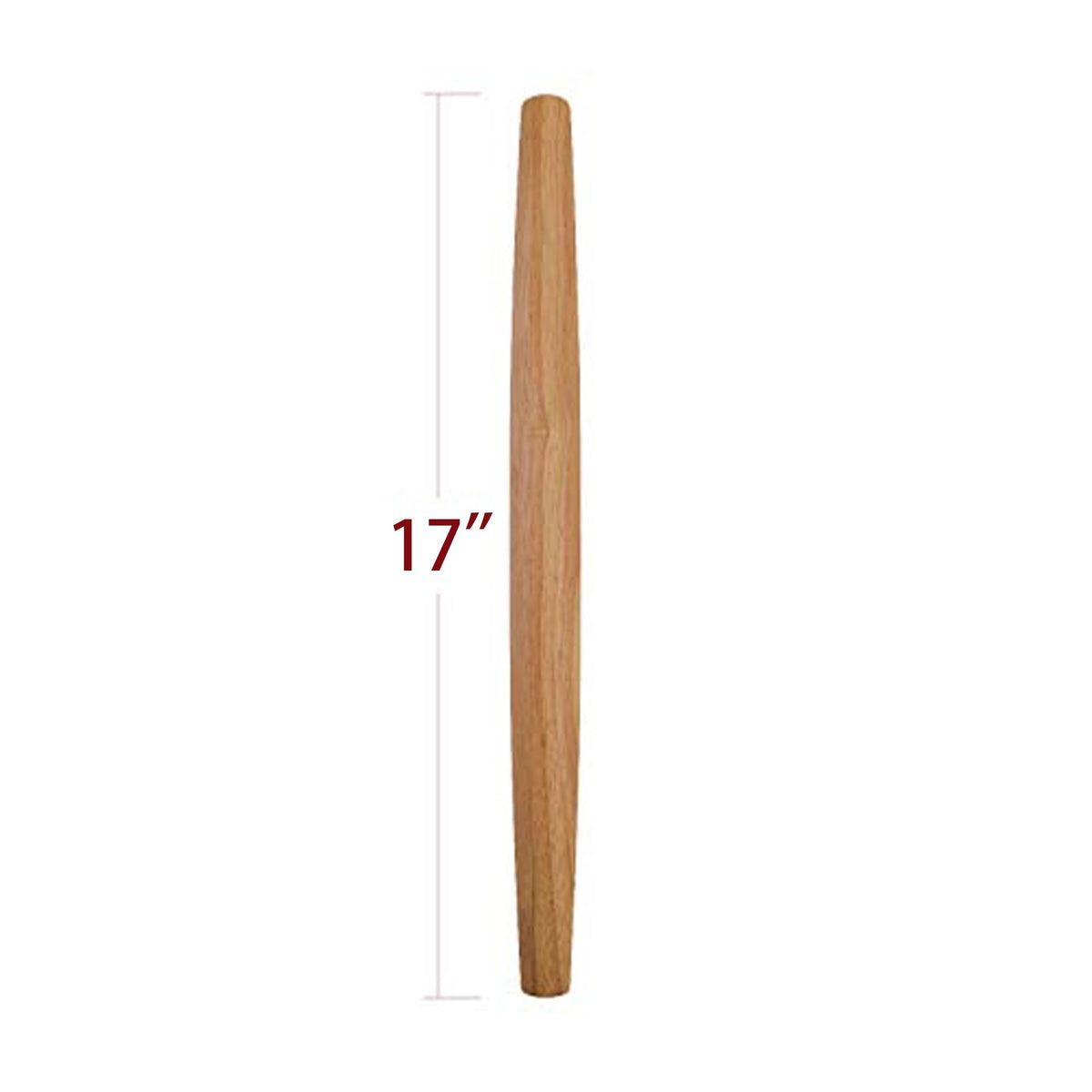 KARRYOUNG wooden rolling pin, 17 inches, ideal for fondant and pie dough.