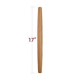 KARRYOUNG wooden rolling pin, 17 inches, ideal for fondant and pie dough.