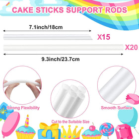 Kartisen cake dividers and plates for 4–10 inch tiered constructions.