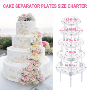Kartisen cake plate stand and plates enable neat, even multi-layer cakes.