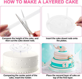 Kartisen dowel rods are adjustable in length for custom cake heights.