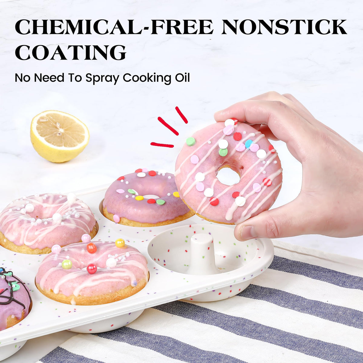 KASHME silicone donut molds BPA-free and oven-safe for versatile use