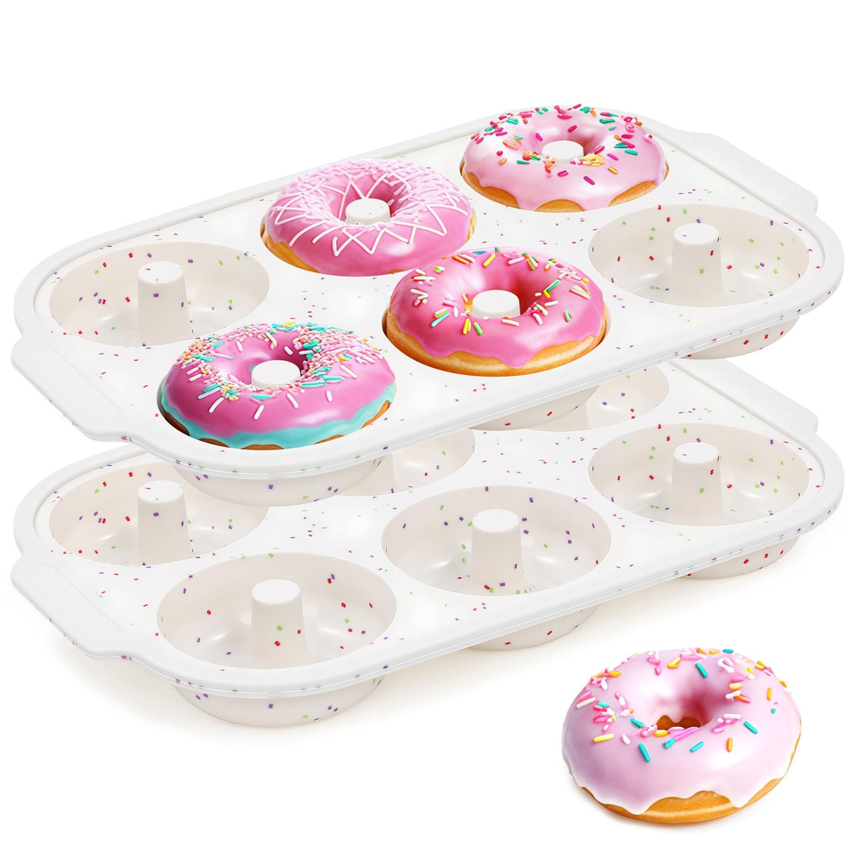 KASHME six-cavity donut pan for even baking and easy release