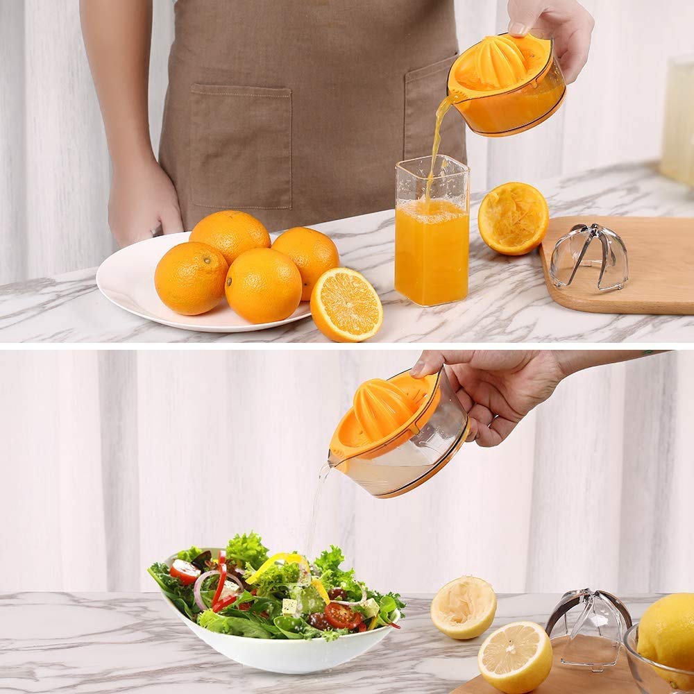 Kasmoire citrus juicer 3-claw reamer shows optimized orange juice extraction.