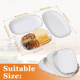 Kassel 12-inch golden-rim platter ideal for appetizers and desserts