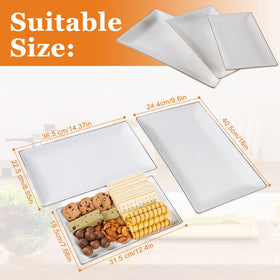 Kassel ceramic serving platter set 12-inch rectangle versatile for snacks