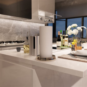 PU pad protects surfaces while towels stay within easy reach