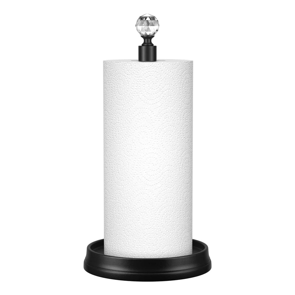 Kasunto crystal head paper towel holder with crystal top adds subtle elegance on counter