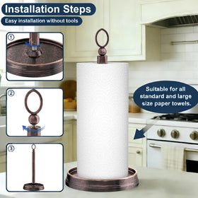 Kasunto paper towel holder weighted base prevents tipping