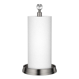 Kasunto paper towel holder with crystal ball on countertop showing elegant countertop accessory and function