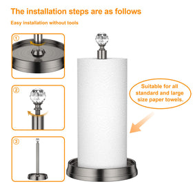 Holder accommodating standard and jumbo paper towel rolls for versatile use