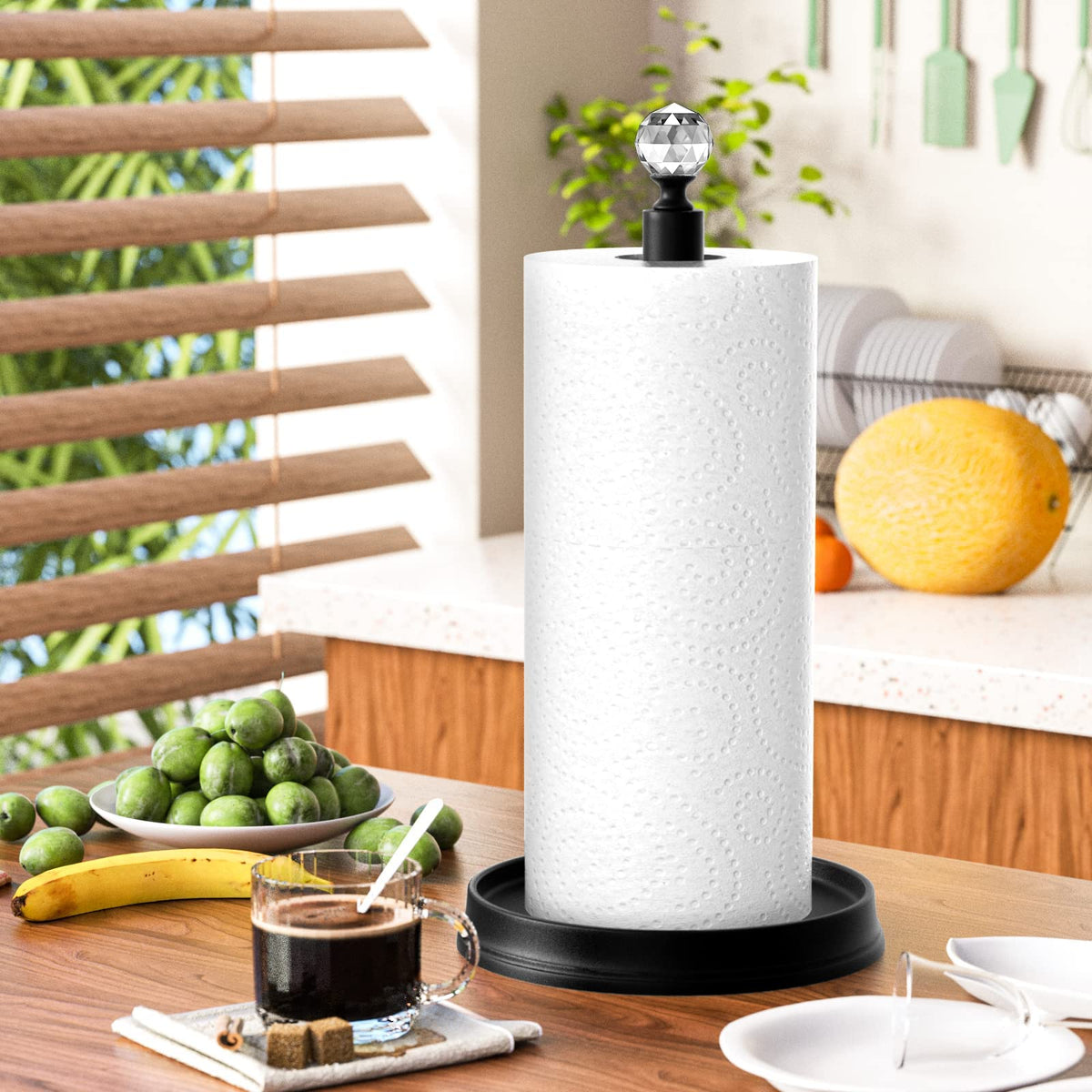 Kasunto stand fits standard and jumbo rolls for flexible everyday use