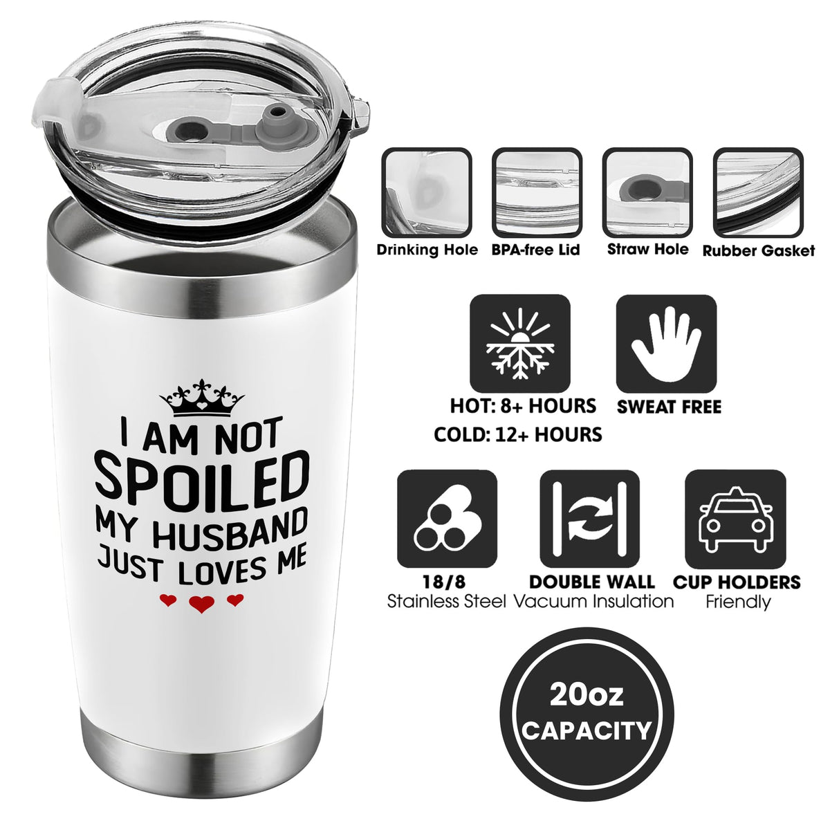 KatAndNat Christmas gift tumbler for wife, fits festive home decor.