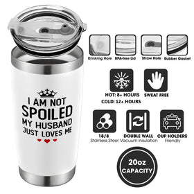 KatAndNat Christmas gift tumbler for wife, fits festive home decor.