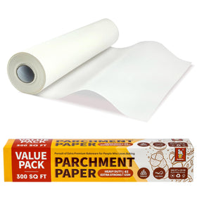 Katbite 15in parchment roll with serrated cutter enables quick, precise sizing.