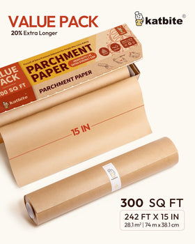Katbite 15-inch parchment paper fits half or full sheet pans