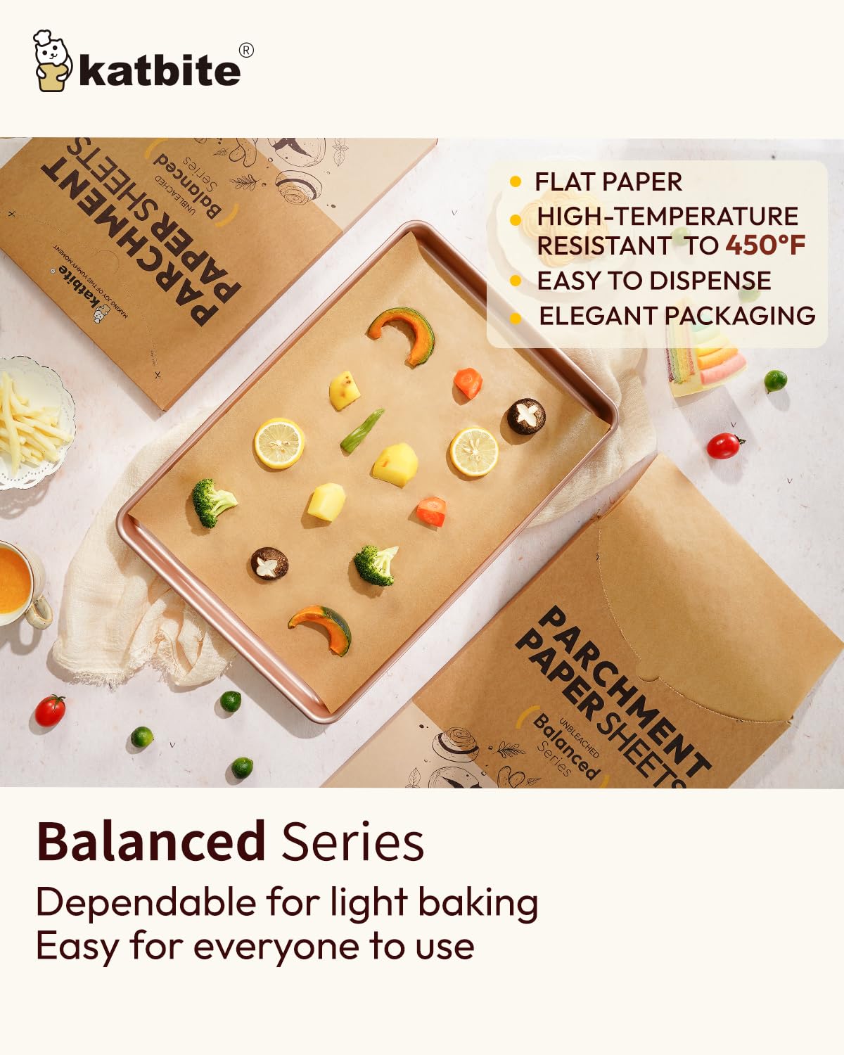 Katbite Balanced 220-sheets pack provides value for frequent bakers