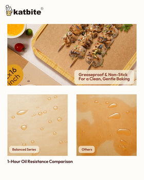 Katbite Balanced easy-release parchment for quick, mess-free cleanup