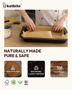 Katbite Balanced heat-resistant parchment up to 425°F for versatile cooking