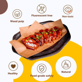 Katbite double-silicone-coated parchment offers non-stick performance for easy food release.
