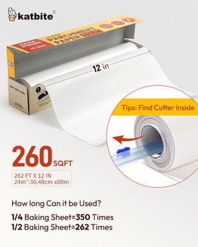 Katbite extra-thick 45gsm parchment paper shown for stronger baking