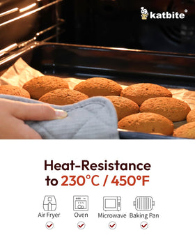 Katbite parchment withstands up to 450°F for baking and roasting.