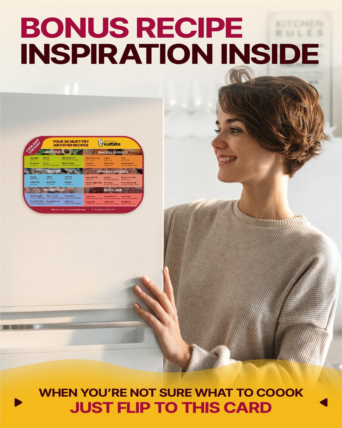 Katbite heat-resistant parchment liner withstands high heat for reliable air frying.