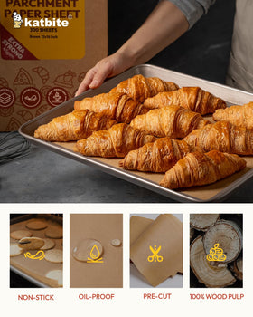 Katbite non-stick coating on both sides reduces sticking during cooking.