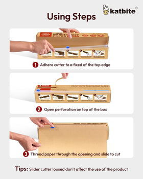 Katbite oven-safe parchment paper withstands up to 425°F for baking