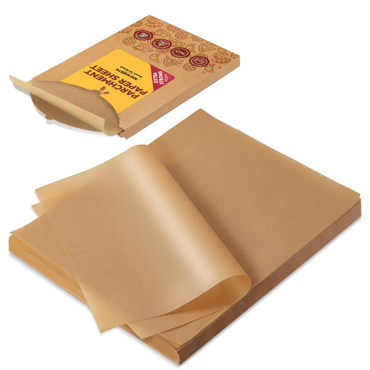 Katbite parchment 12x16 sheets offer non-stick bake surface and easy cleanup.