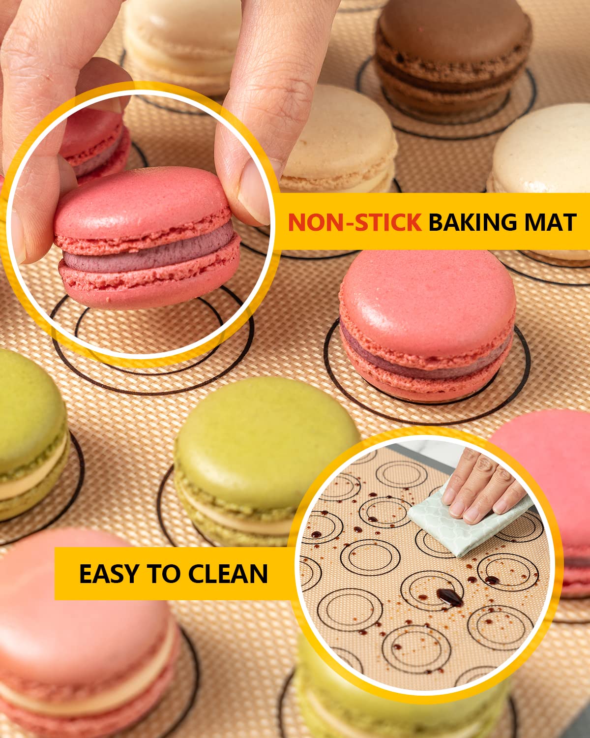 Katbite piping tips set included for consistent macarons and cookies