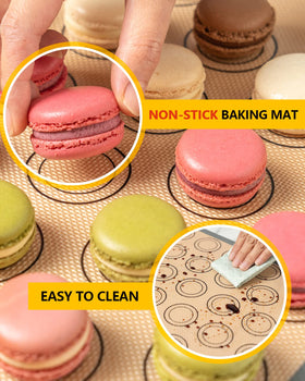 Katbite piping tips set included for consistent macarons and cookies