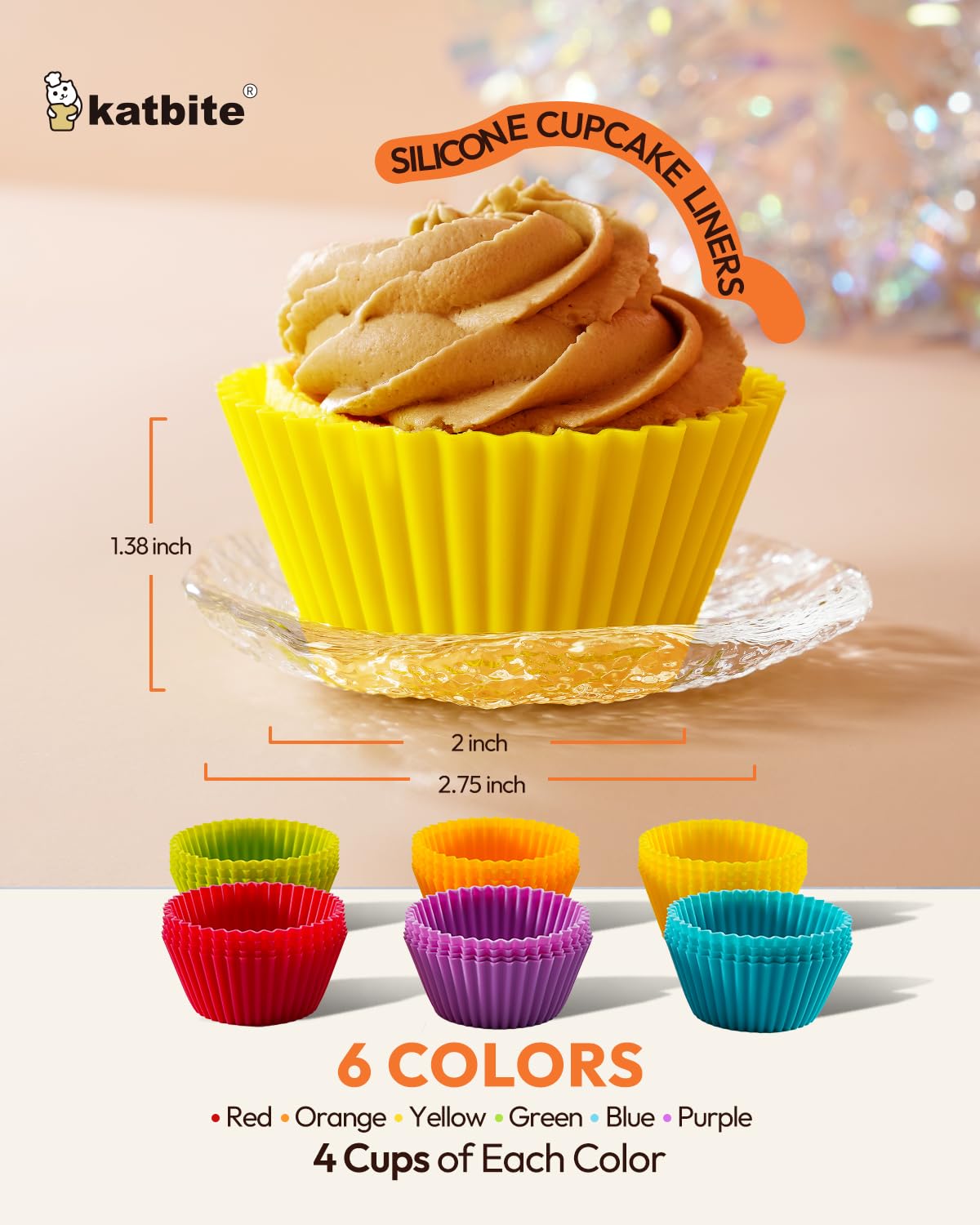 Thick, heavy-duty Katbite liners resist deformation for reliable muffins