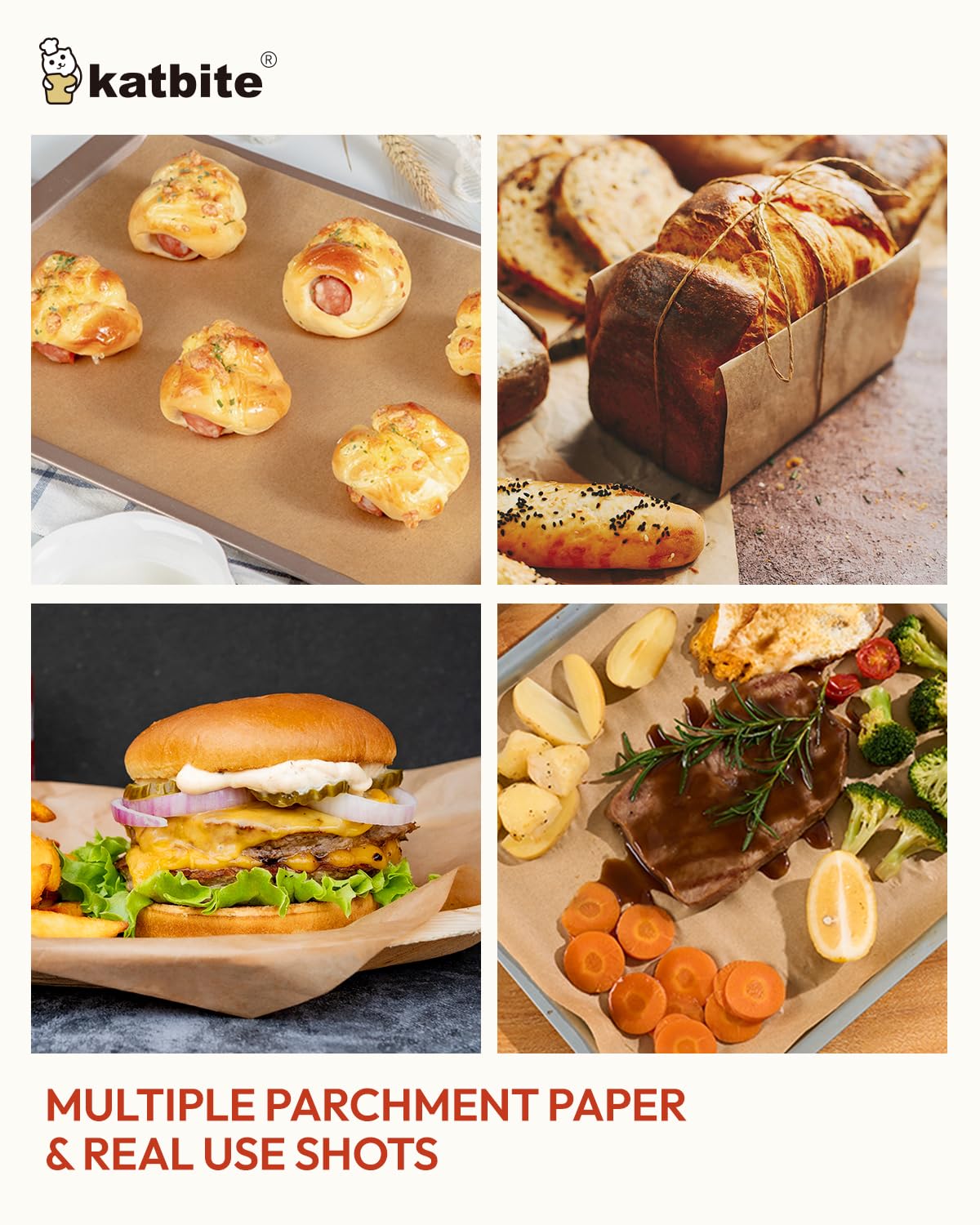 Katbite sheets withstand -68°F to 450°F for versatile kitchen use.