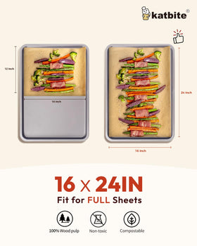 Katbite unbleached parchment paper for healthier cooking and mess-free cleanup.