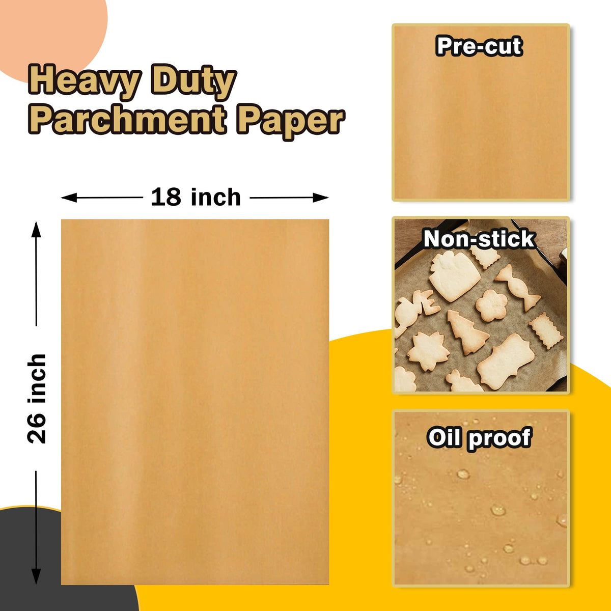 Katbite unbleached parchment sheets provide a natural, toxin-free baking surface for safe cooking.