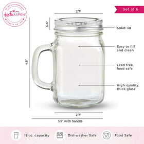 Kate Aspen baby shower favor mason jar, charming keepsake for guests.