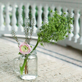 Kate Aspen wide-mouth jar with lid, versatile for spices or candies and storage.