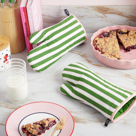 Bright green and pink design from kate spade new york adds kitchen color