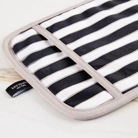 kate spade new york botanical stripe pot holder heat resistant for safe cooking.