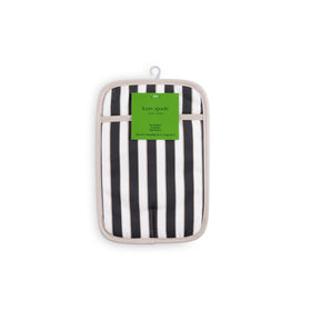 kate spade new york botanical stripe pot holder soft quilted lining.