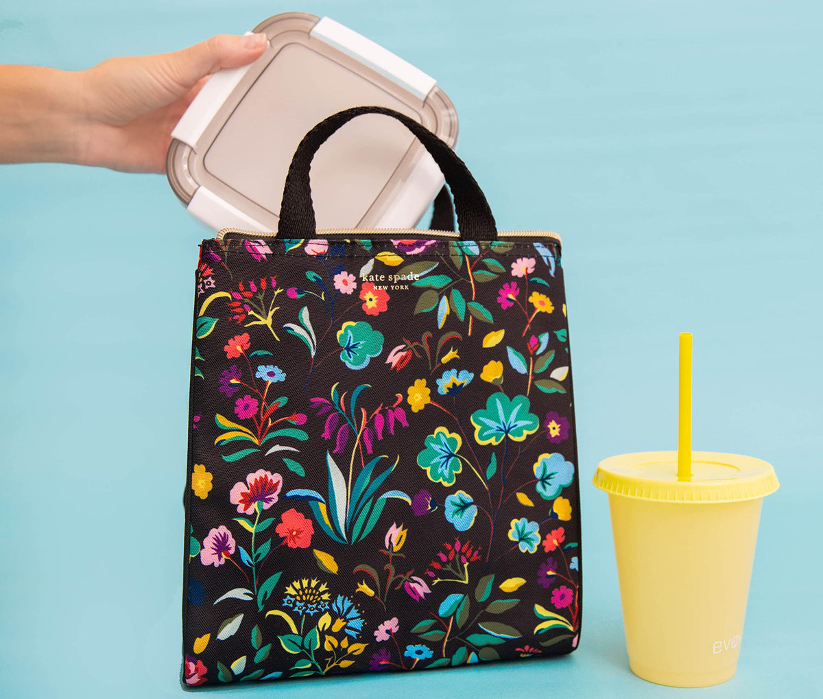 kate spade new york compact lunch bag size is ideal for daily meals