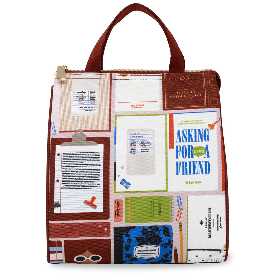 kate spade new york cute lunch bag for women with secure zip closure for on-the-go meals