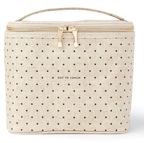 kate spade new york insulated lunch tote deco dots front view keeps foods fresh