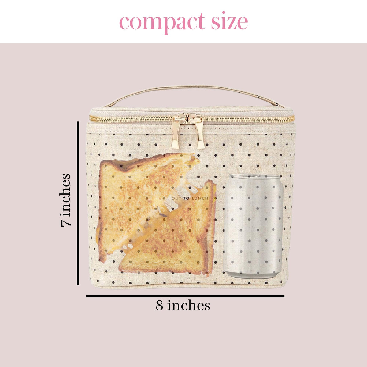 kate spade new york insulated lunch tote deco dots zip closure keeps items secure
