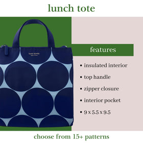 kate spade new york insulated interior keeps snacks fresh