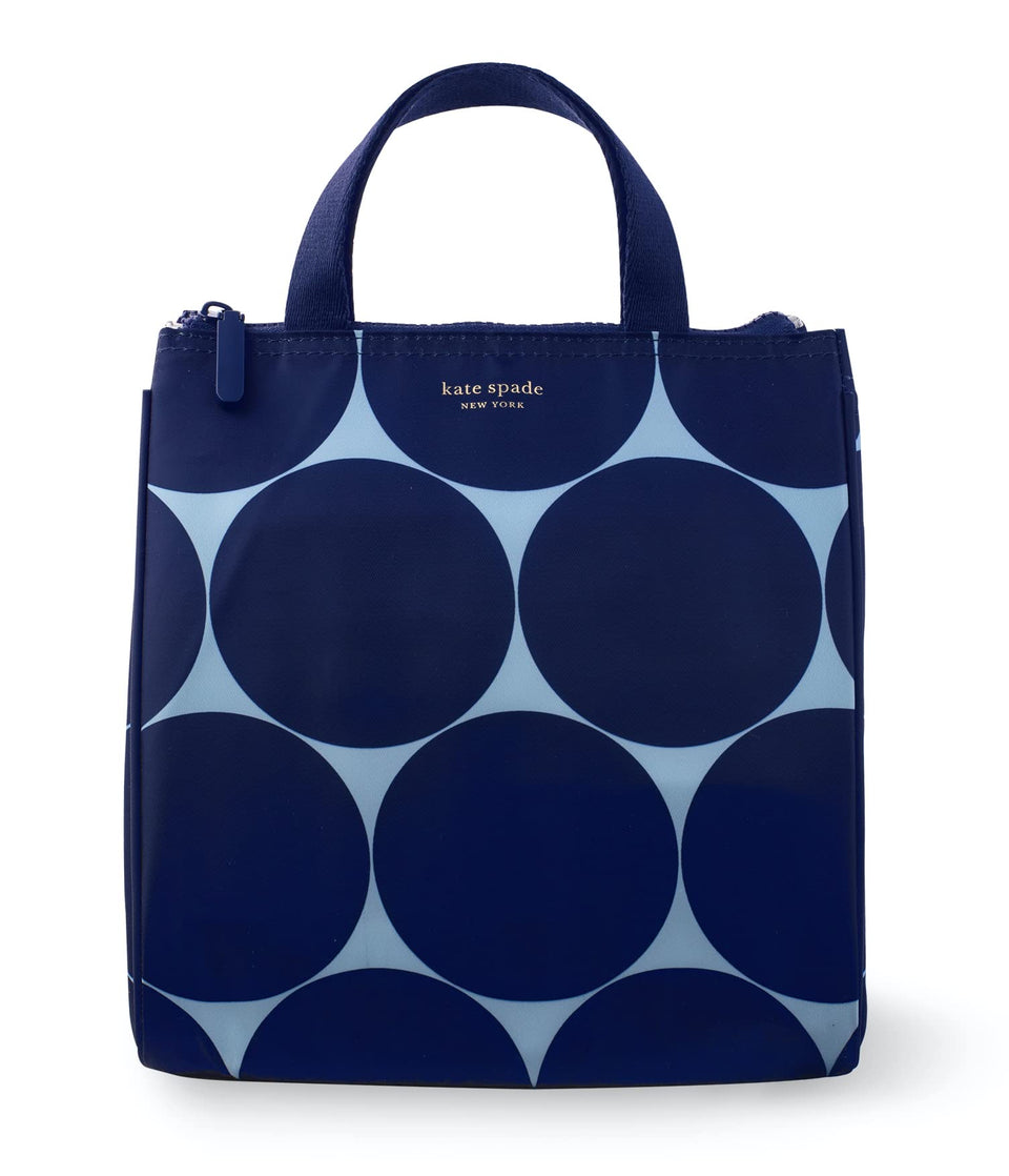 kate spade new york Joy Dot lunch bag exterior shows cheerful pattern for daily use