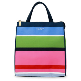 kate spade new york lunch bag sunny day stripe with ample interior for meals on the go
