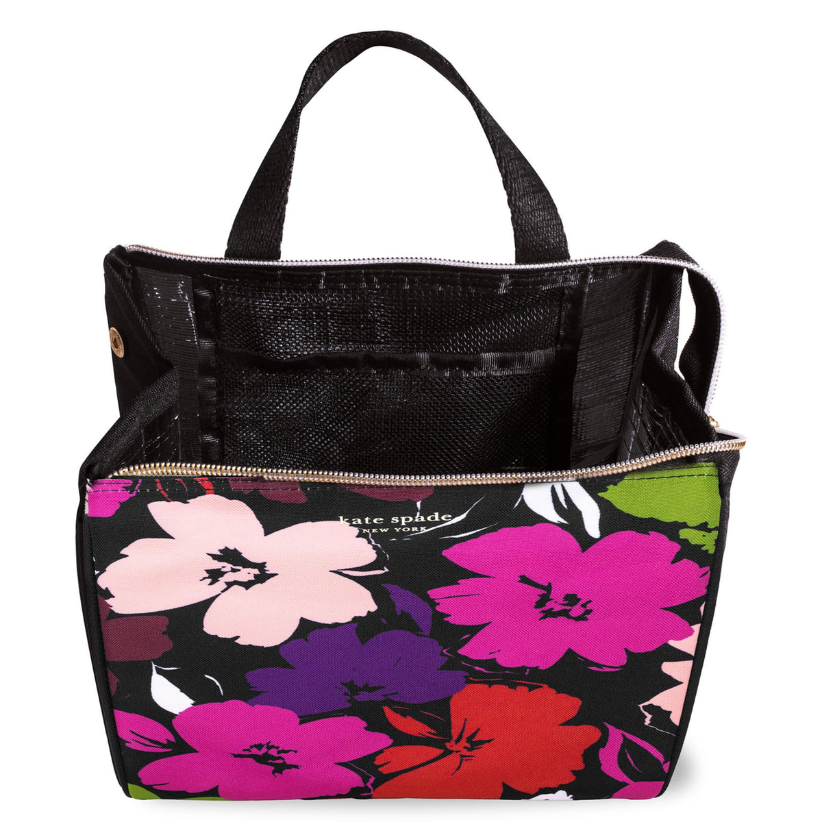 kate spade new york lunch tote zip closure detail, secure and travel-ready