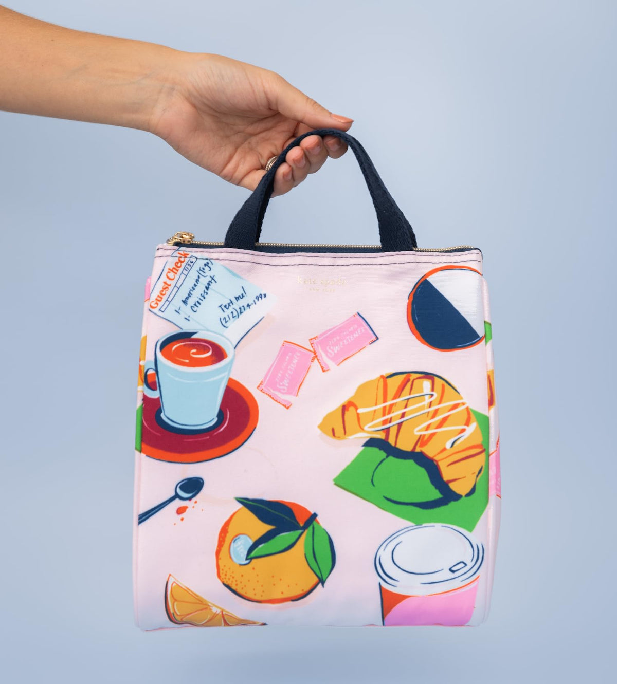 kate spade new york portable soft cooler lunch bag flat base stands upright on any surface